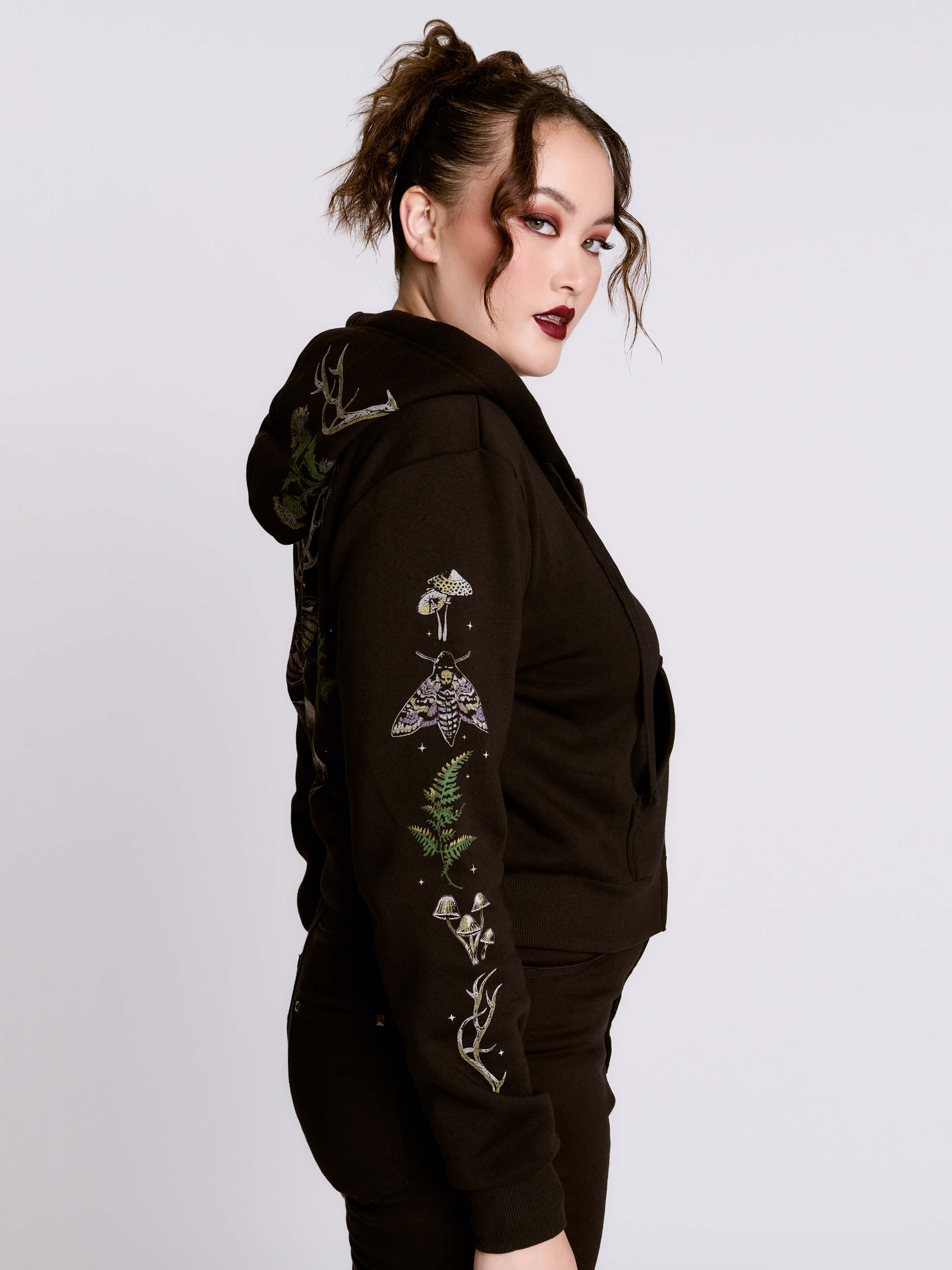 Cropped Forest Witch Hoodie – Midnight Hour