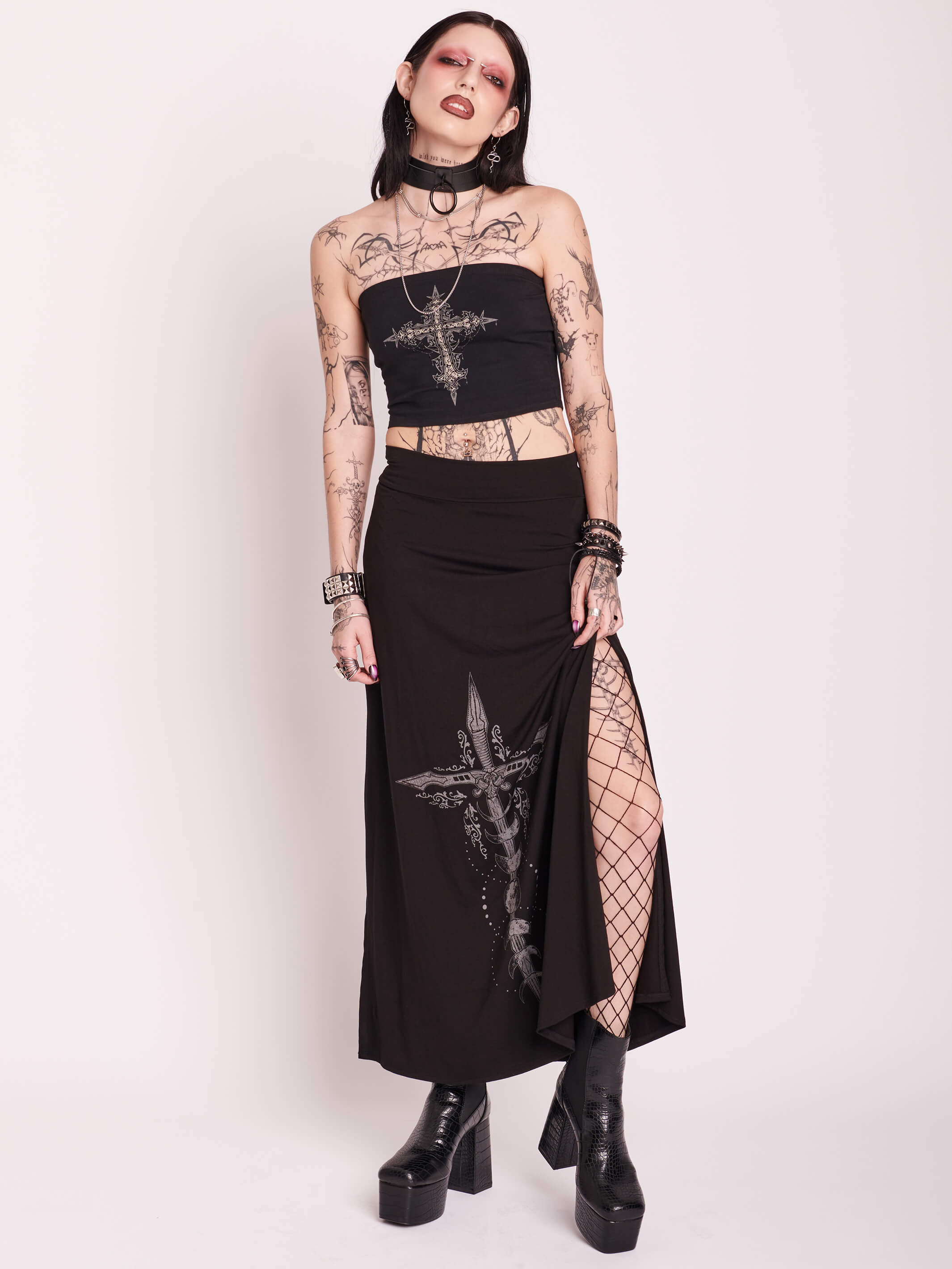 Laurina Skirt After Midnight Dot