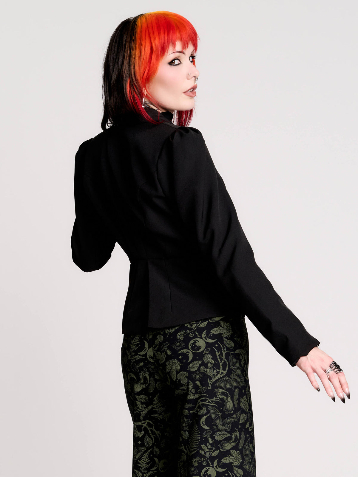 a black structured blazer