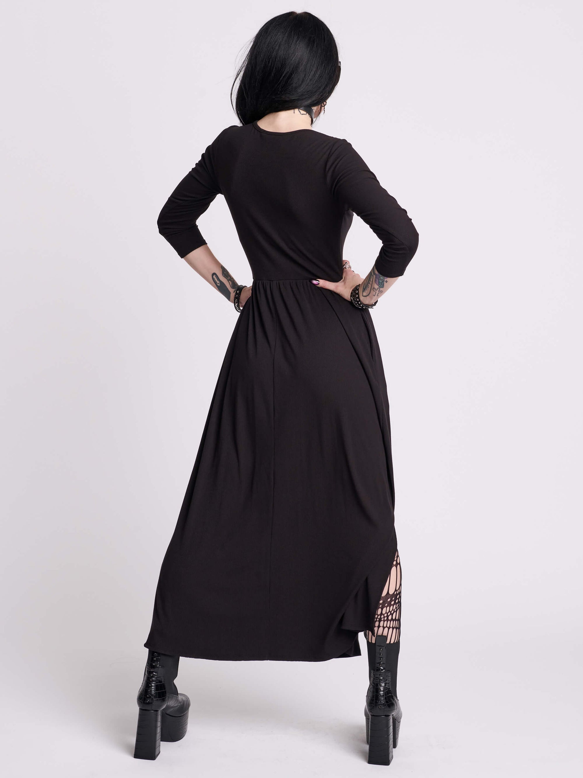 🖤 Midnight Grace Long Coat Black main image 1