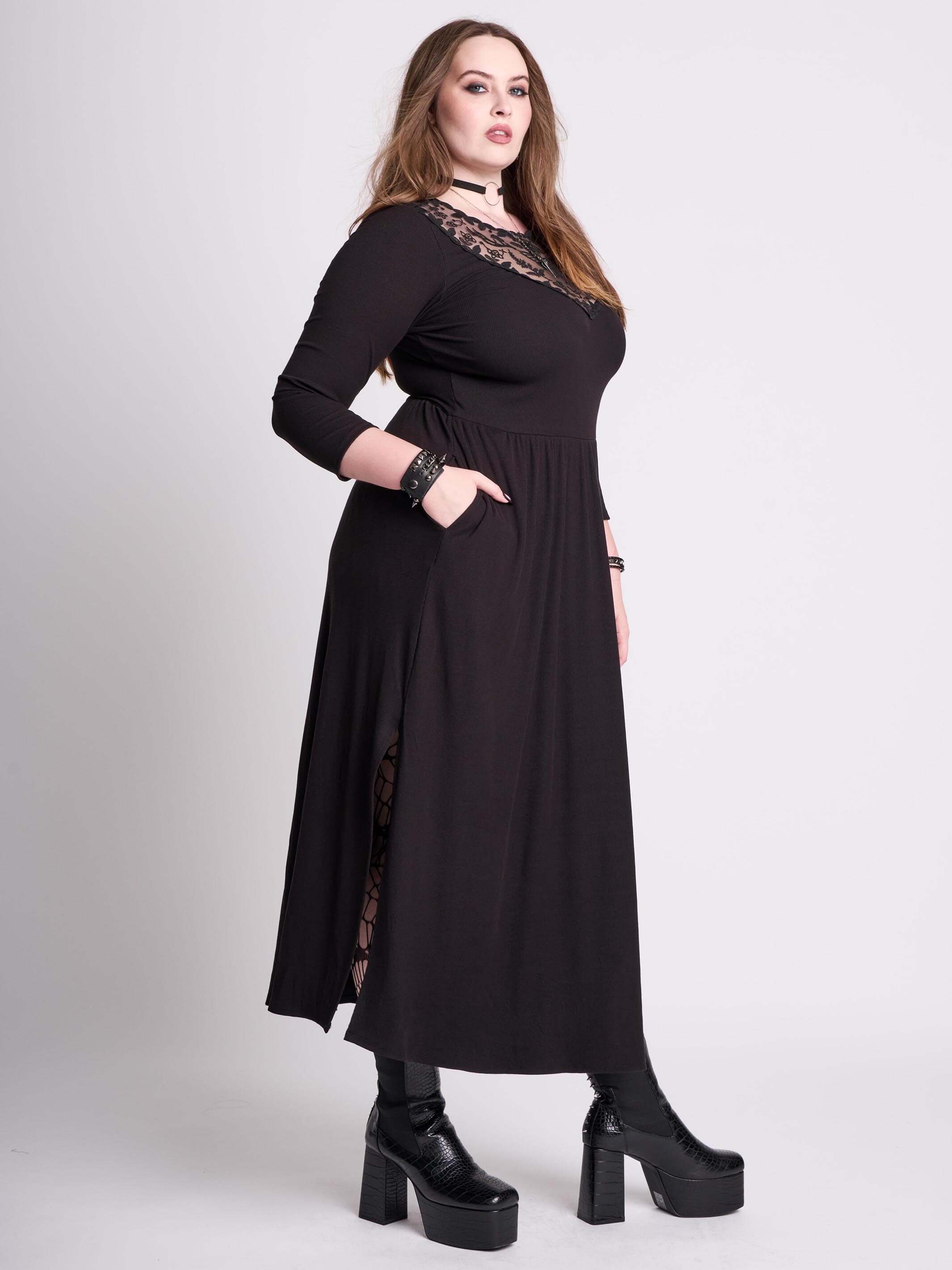 Dark Delights Maxi Dress – Midnight Hour