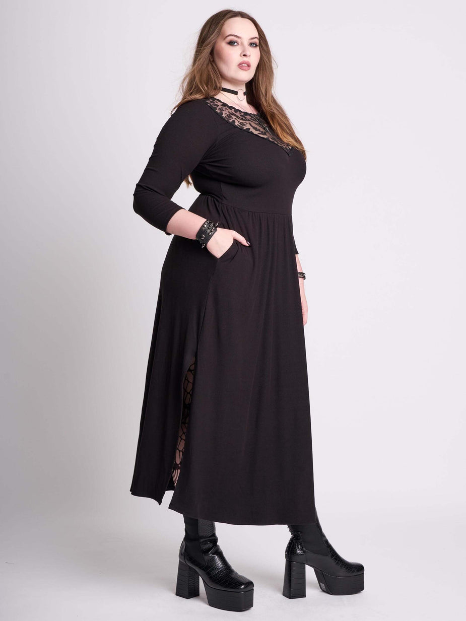 Iridescent Nights Maxi Dress Black