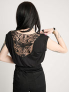 Deathmoth Embroidered Blouson Top