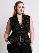 Decayed Forest Peplum Top