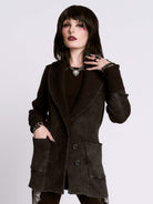 DISTRESSED RIB CARDIGAN