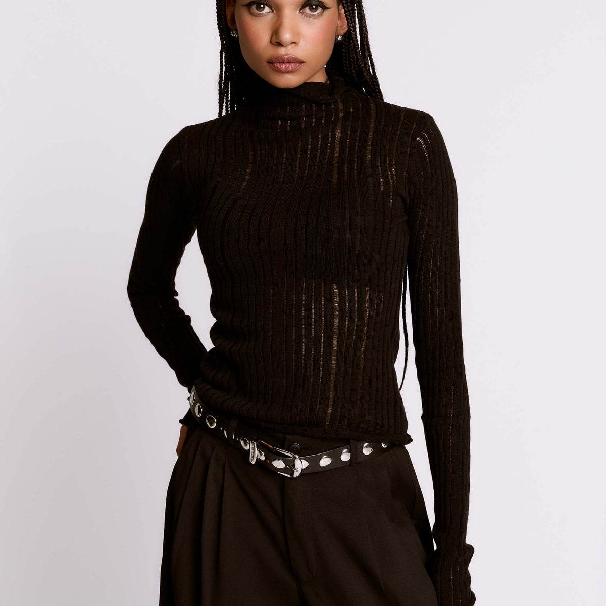 Distressed Striped Sweater – Midnight Hour