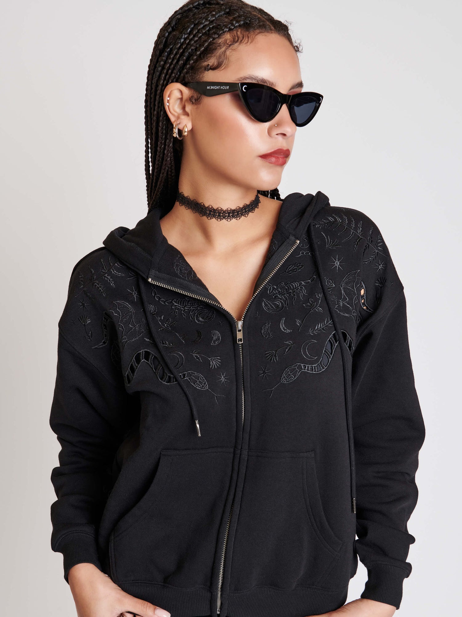 HOODIE WITH SIDE POCKETS ORDER OF DISORDER LOUNGE main image 0
