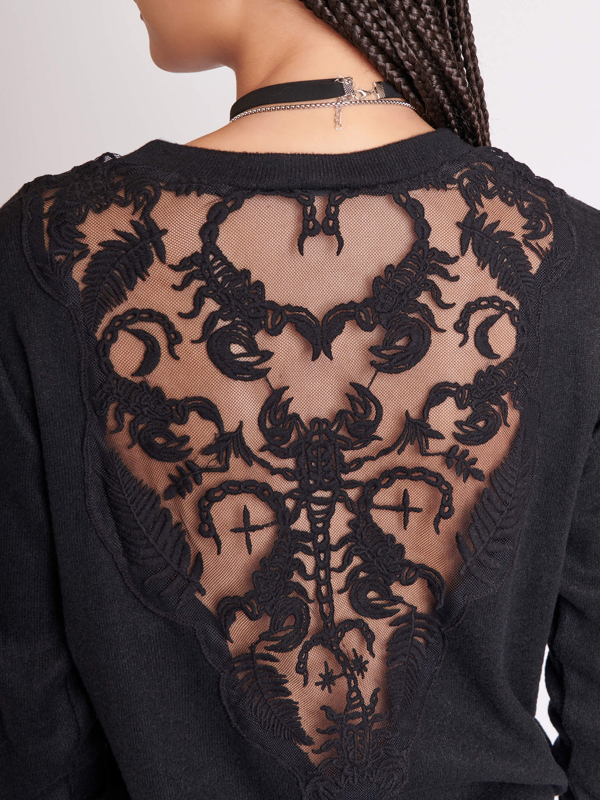 Embroidered Scorpion Sweater