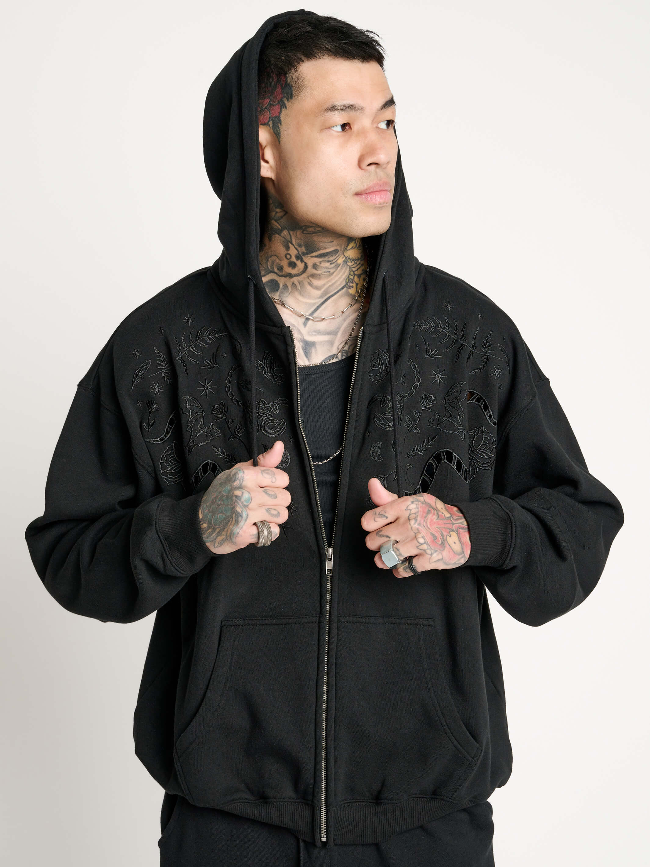 \"Embroidery Hoodie 闇 Limited\" Embroidery Hoodie 闇 Limited