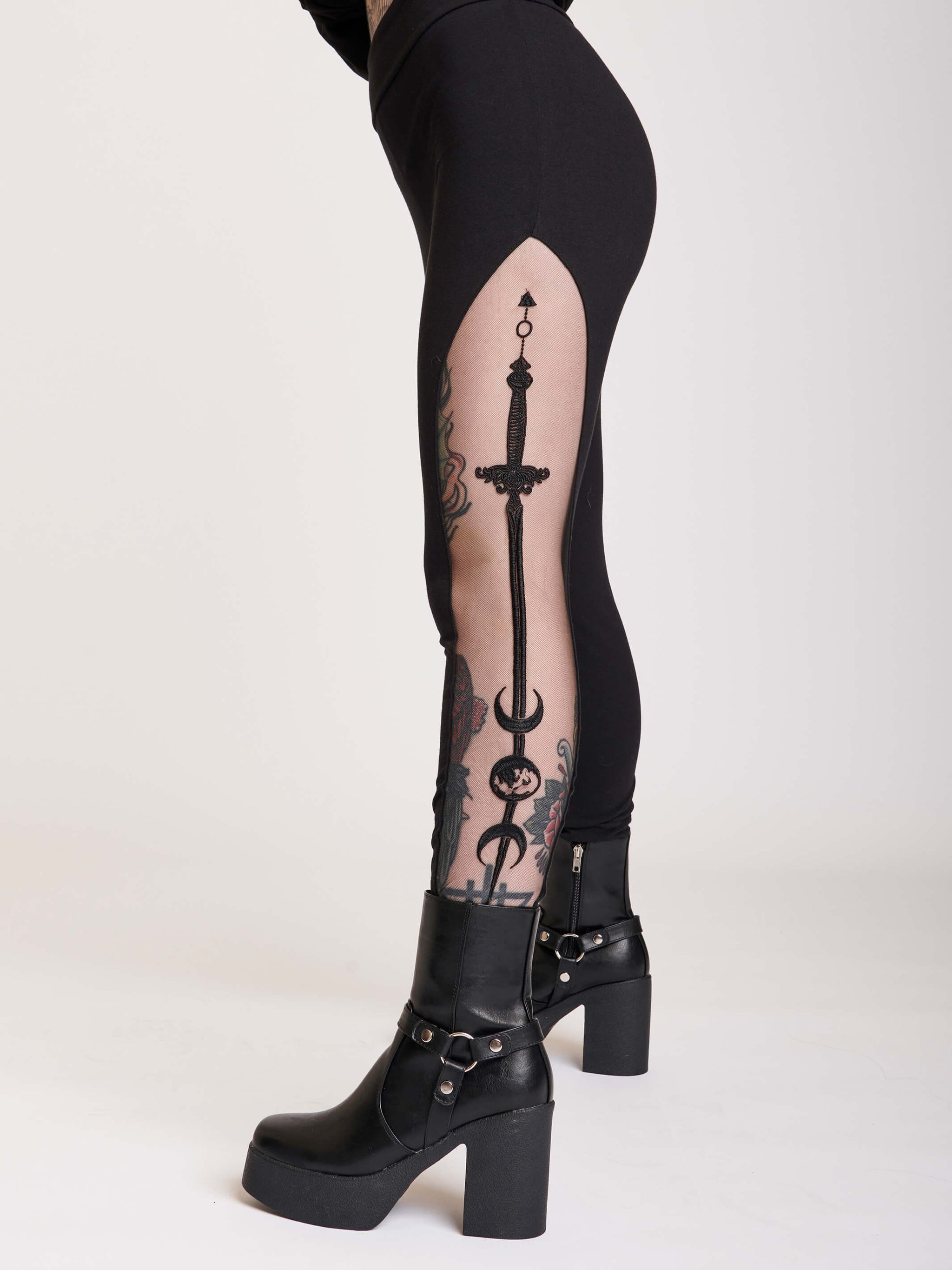 Embroidered Sword Legging