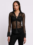 FISHNET BUTTON UP SHIRT
