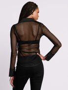 FISHNET BUTTON UP SHIRT