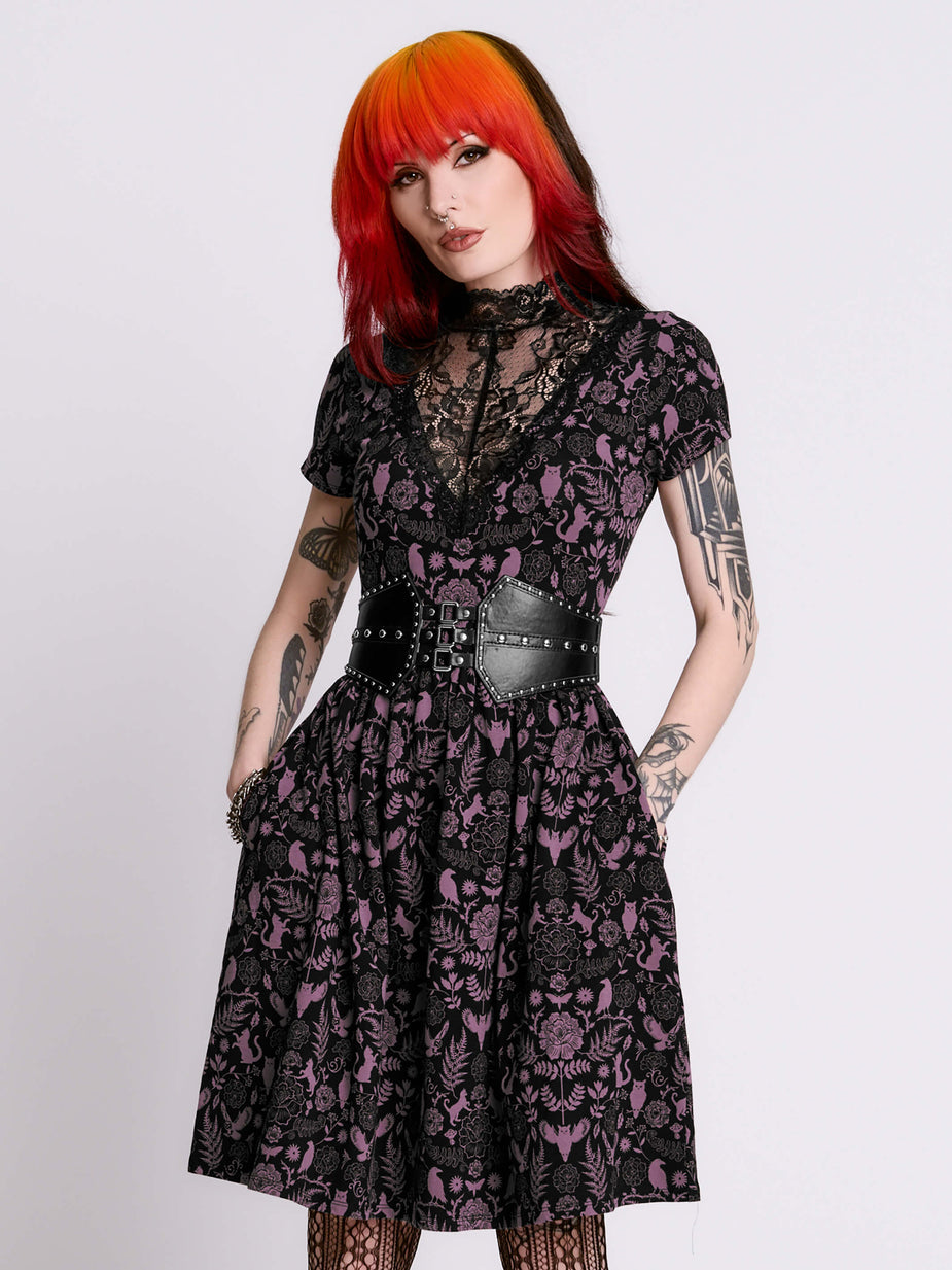 chinese dress ladies Sweet Embrace Lace Dress Pink
