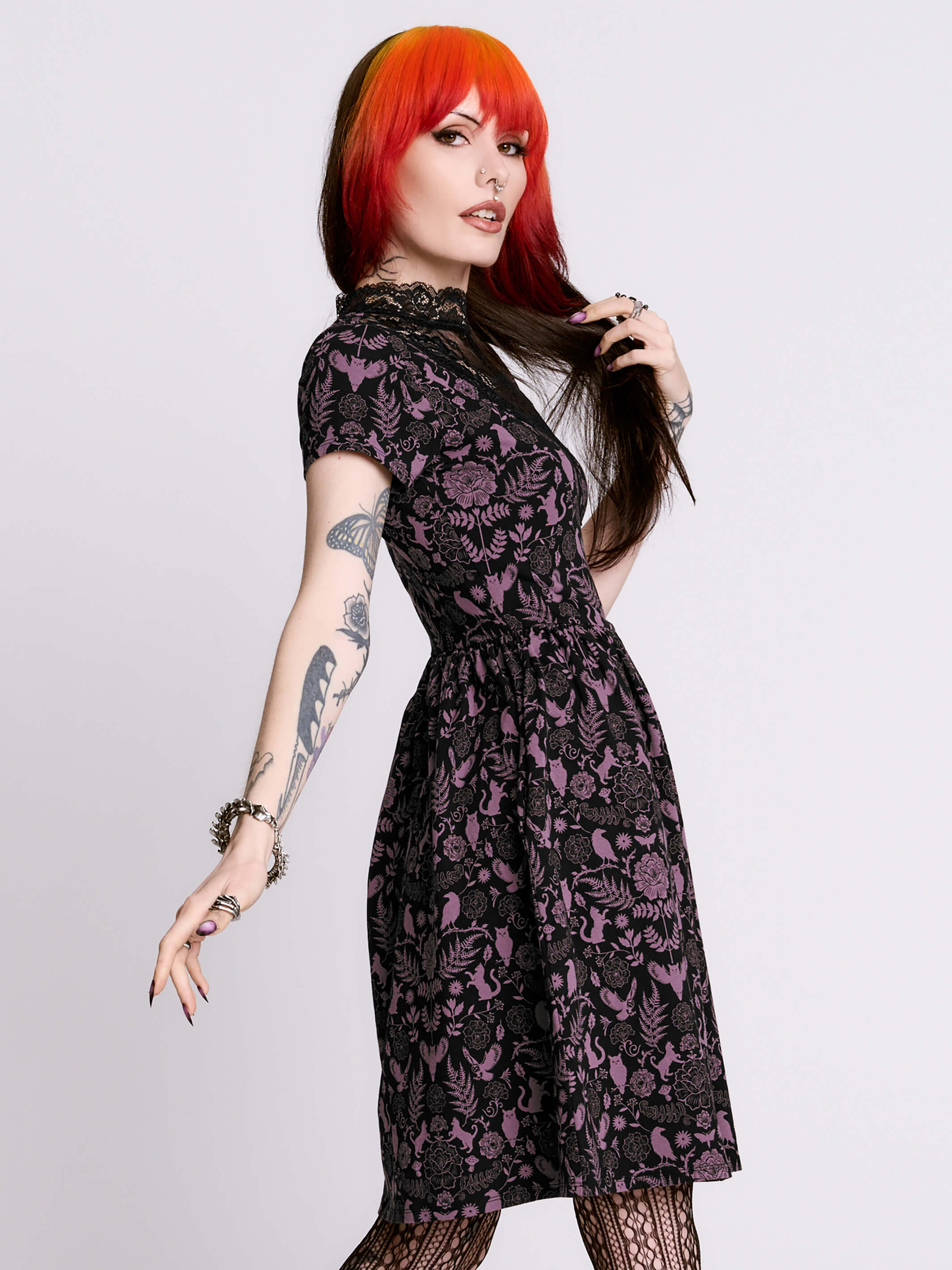 Folklore Lace Skater Dress