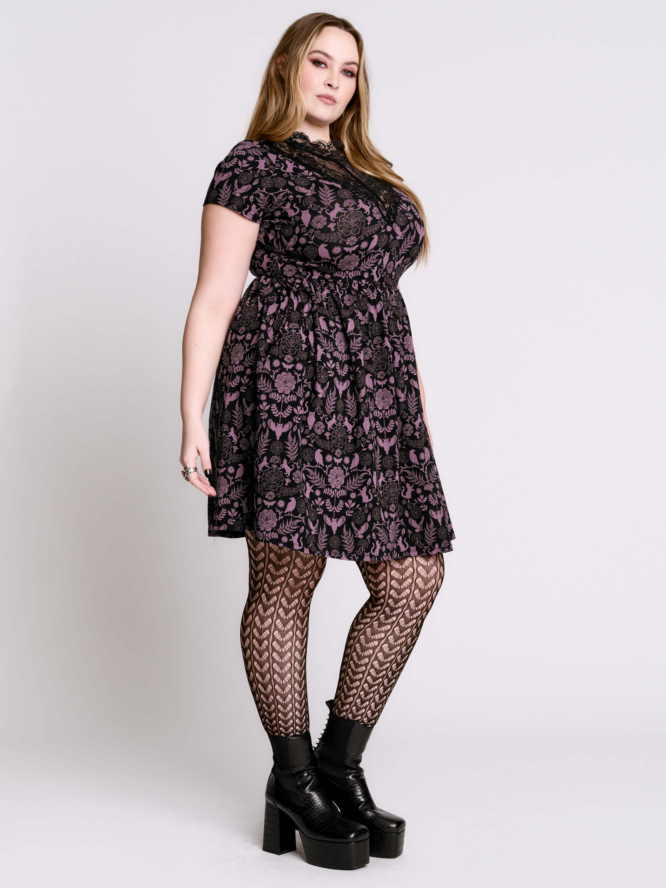 Folklore Lace Skater Dress Midnight Hour Folklore Lace Skater Dress Midnight Hour