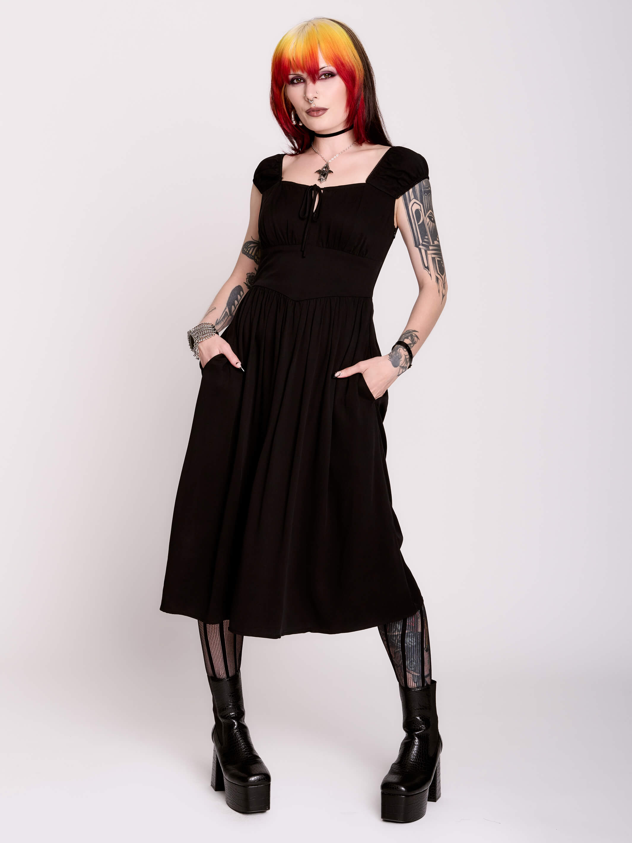 goth midi dress Amazon.com: Uillui Punk Gothic Clothes Dress Sexy Lace Sleeveless Midi Mermaid Dress Bodycon Gothic Vintage Goth Nightout Party Dresses Black : Clothing, Shoes & Jewelry