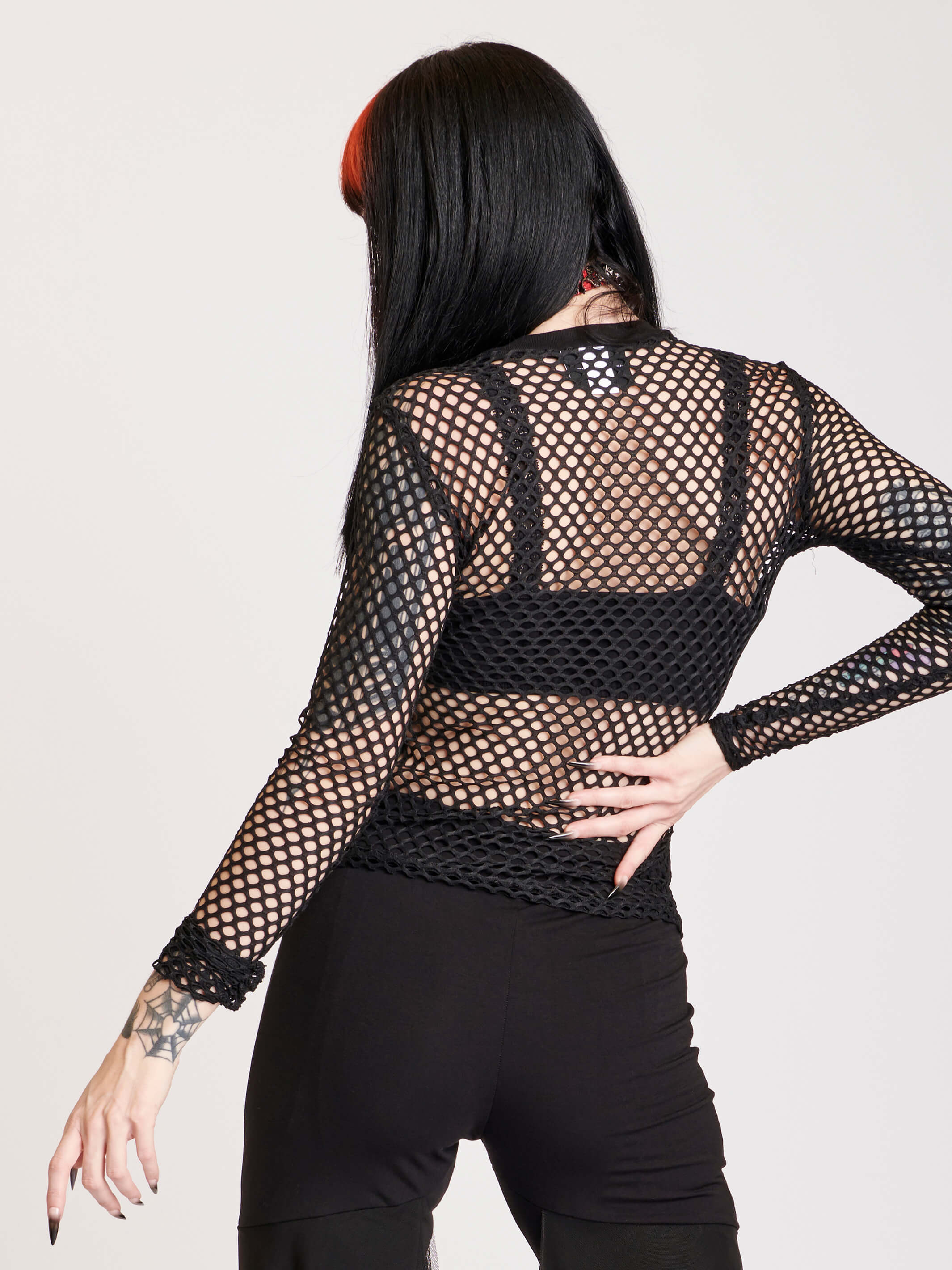 Fresh Fishnet Top - Sky Sail