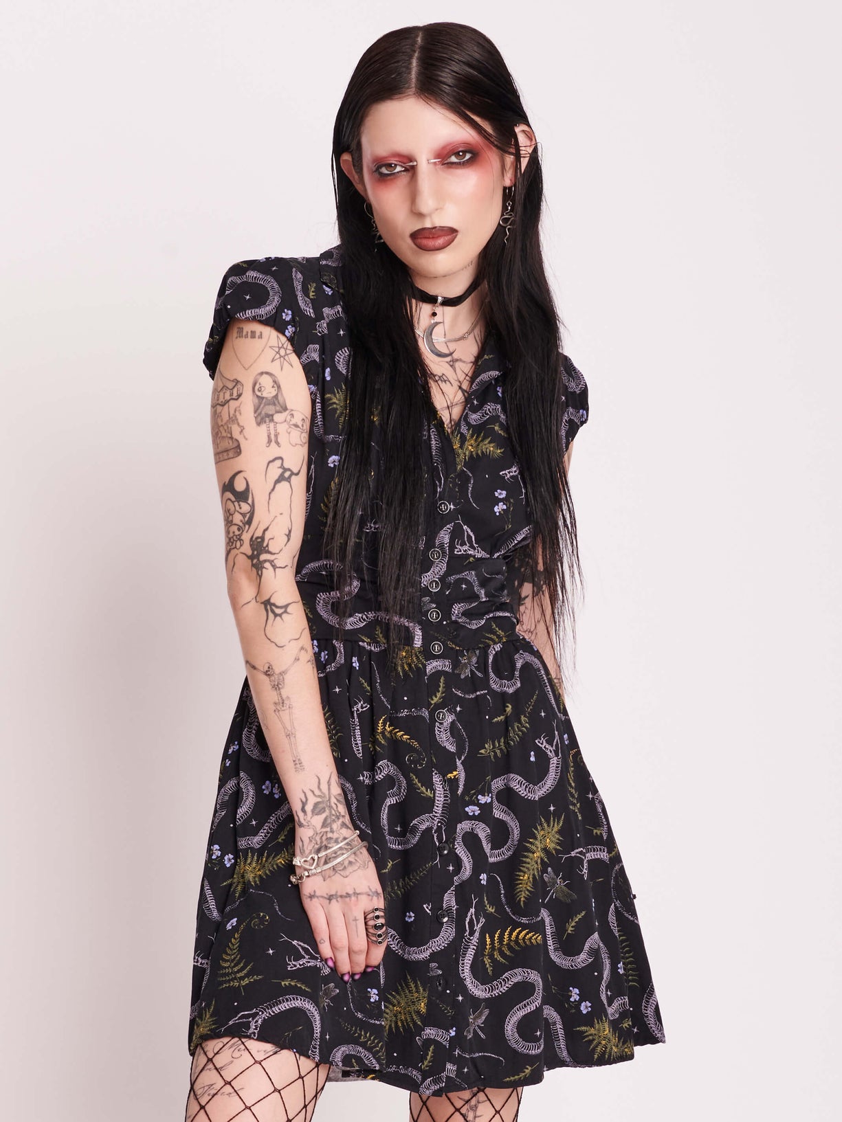 Midnight Siren Silk Dress