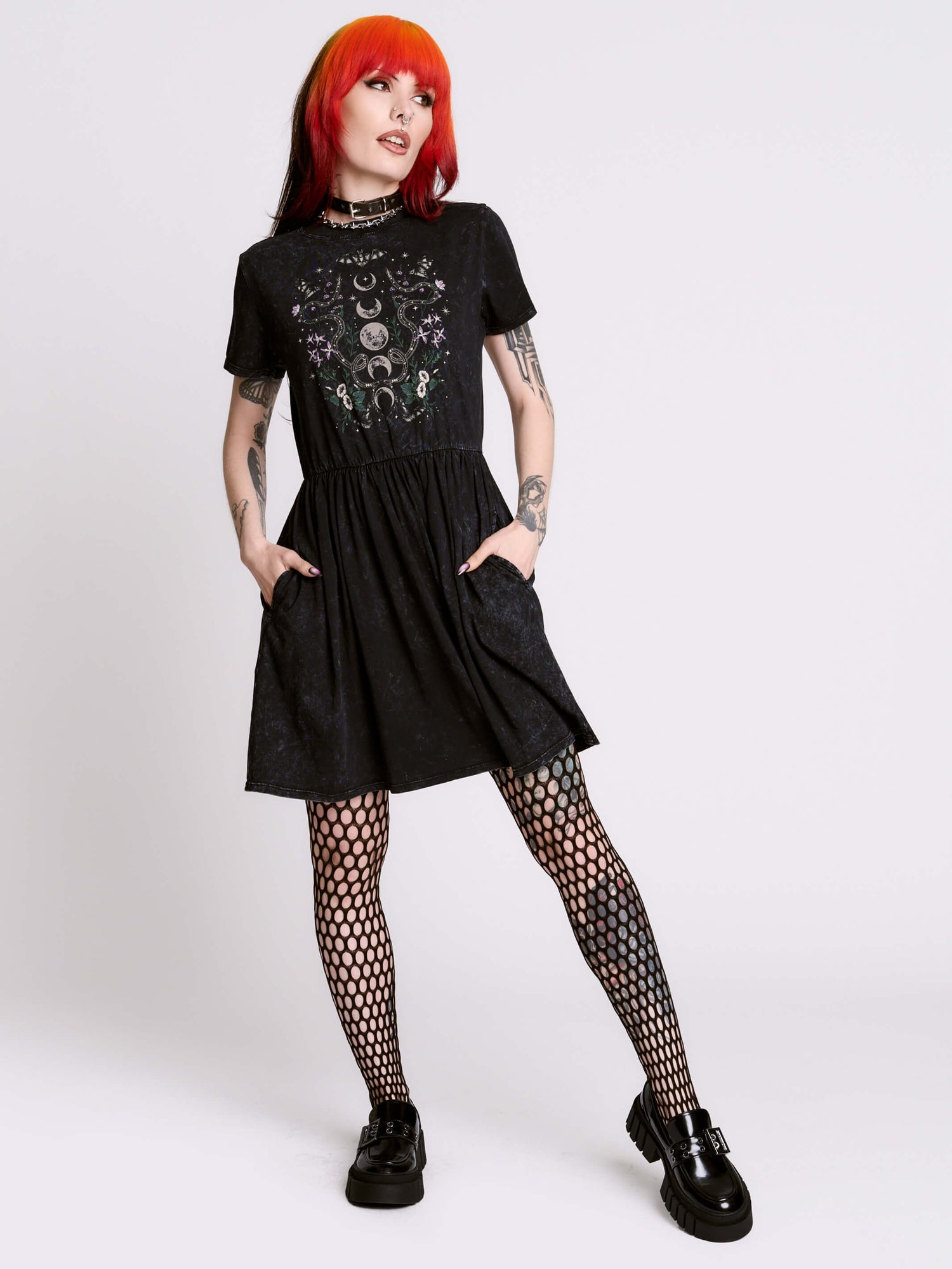 black cotton babydoll dress Ambre Cotton Linen Babydoll Dress - Black