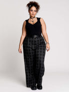 Grey Plaid Trouser