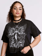 GOTHIC ANGEL CROPPED MINERAL WASH TEE