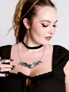Gothic bat necklace