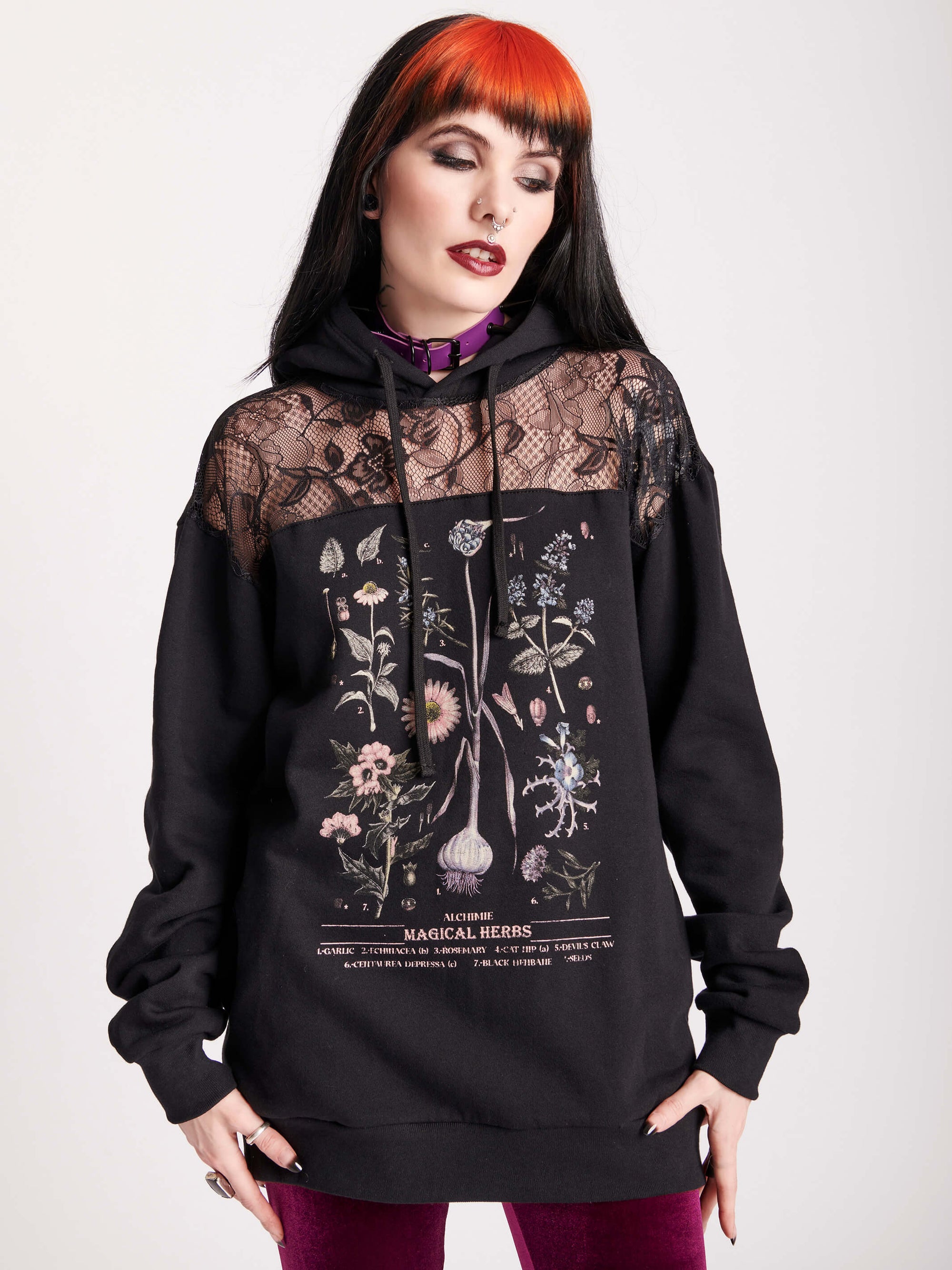 lace and magical herb hoodie