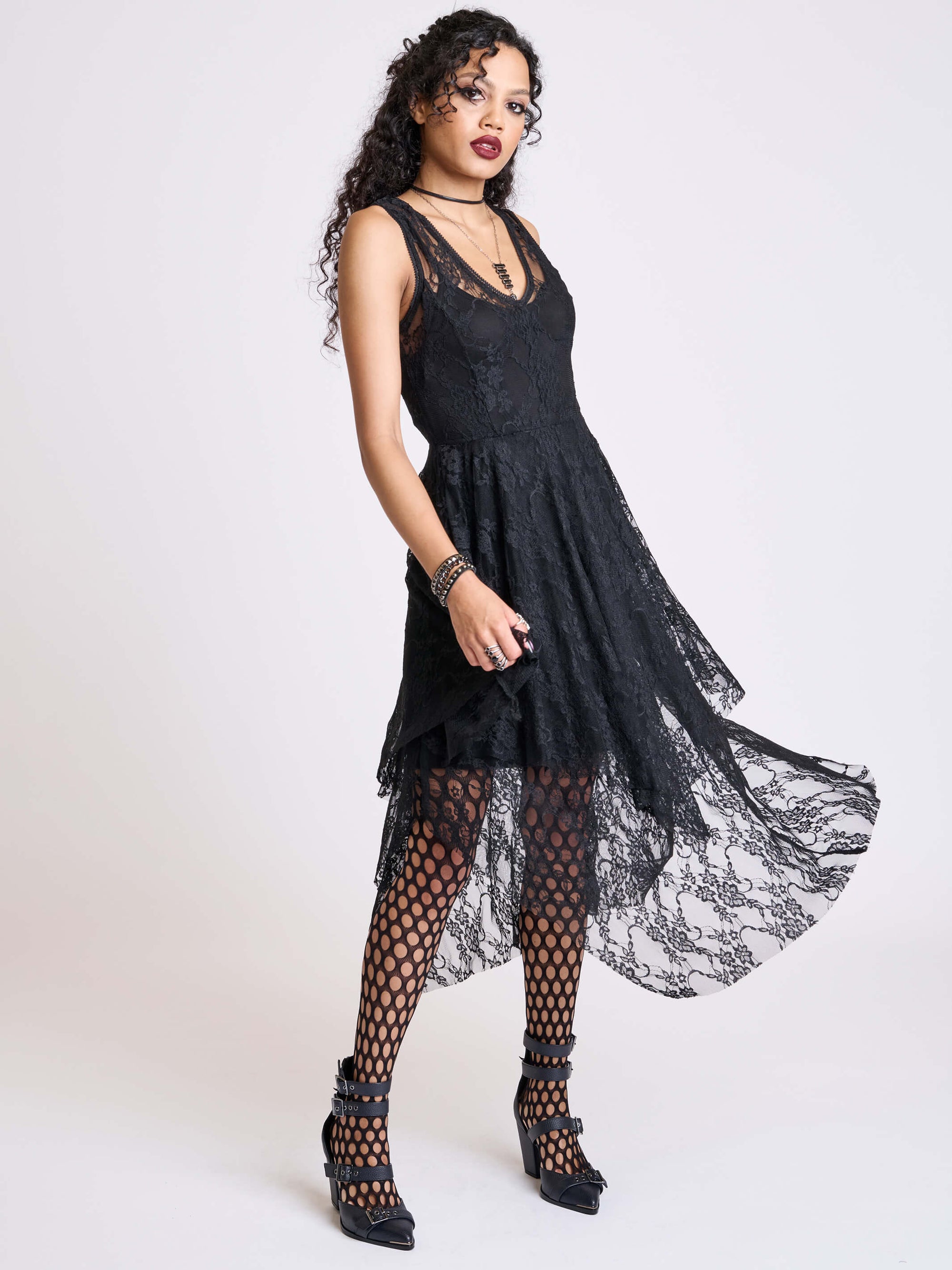 Midnight Denim Goth Skort