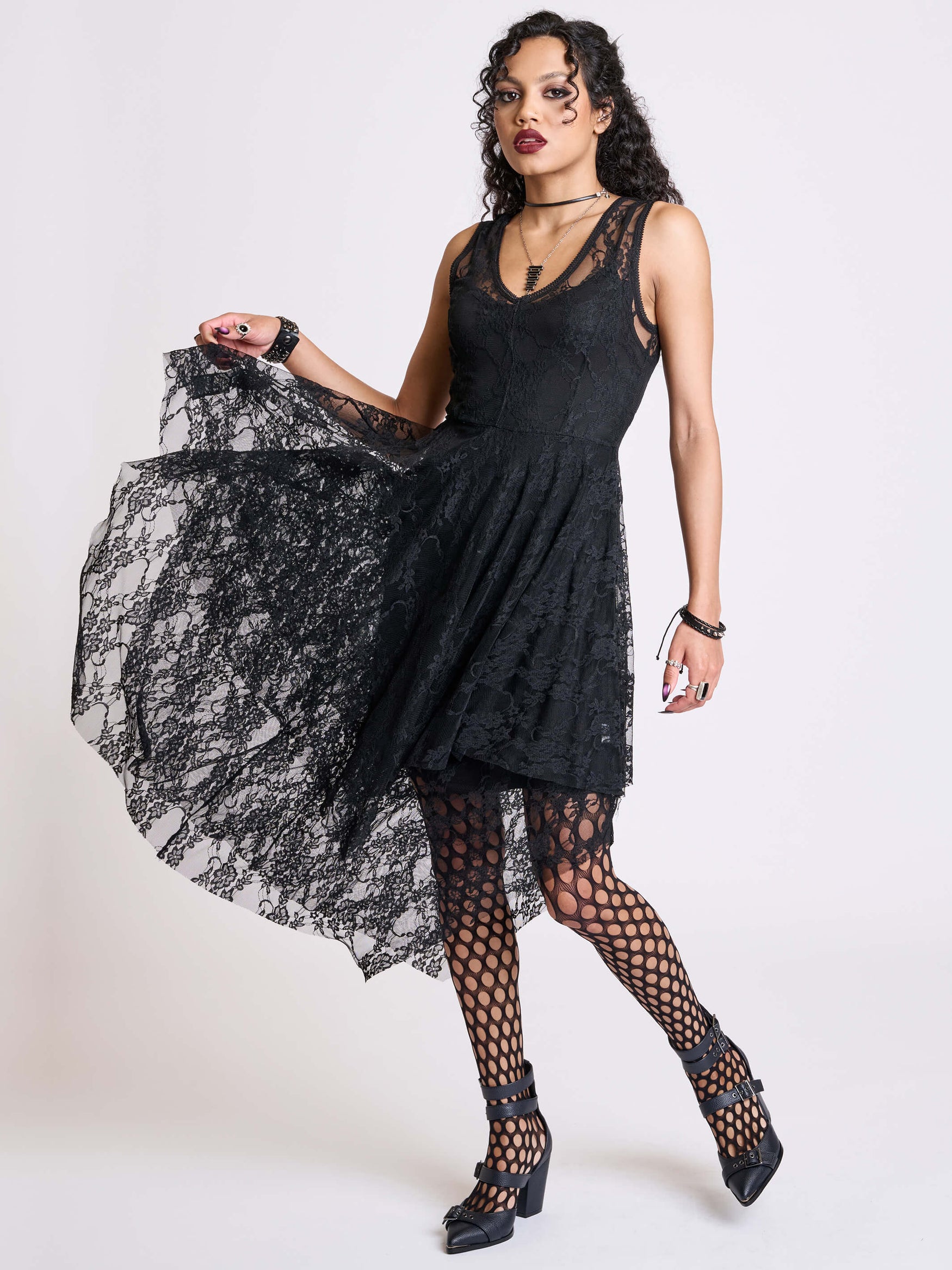 Banned Alternative Black Midnight Threads Dress