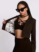 LACE UP CROP BLAZER