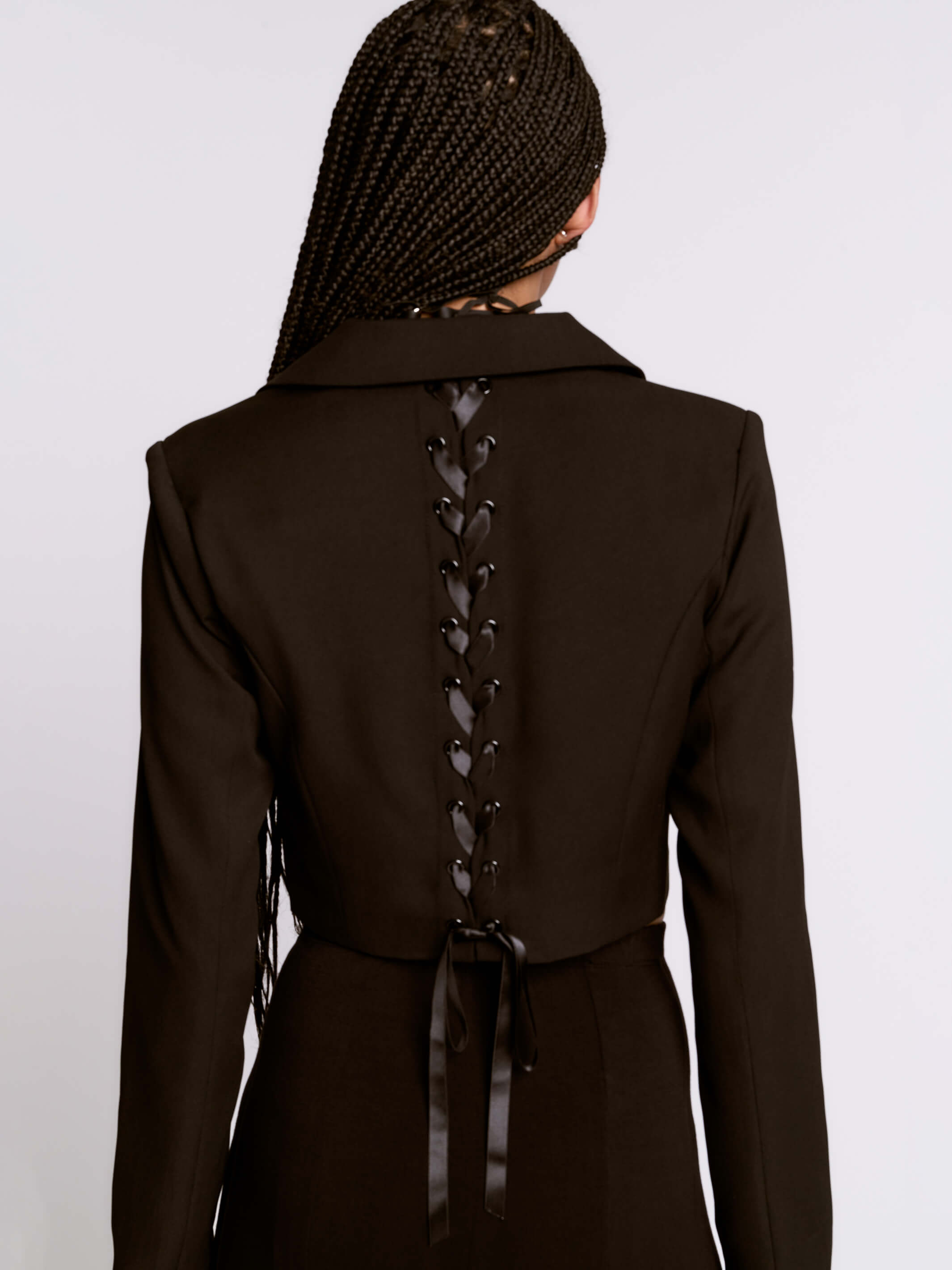LACE UP CROP BLAZER