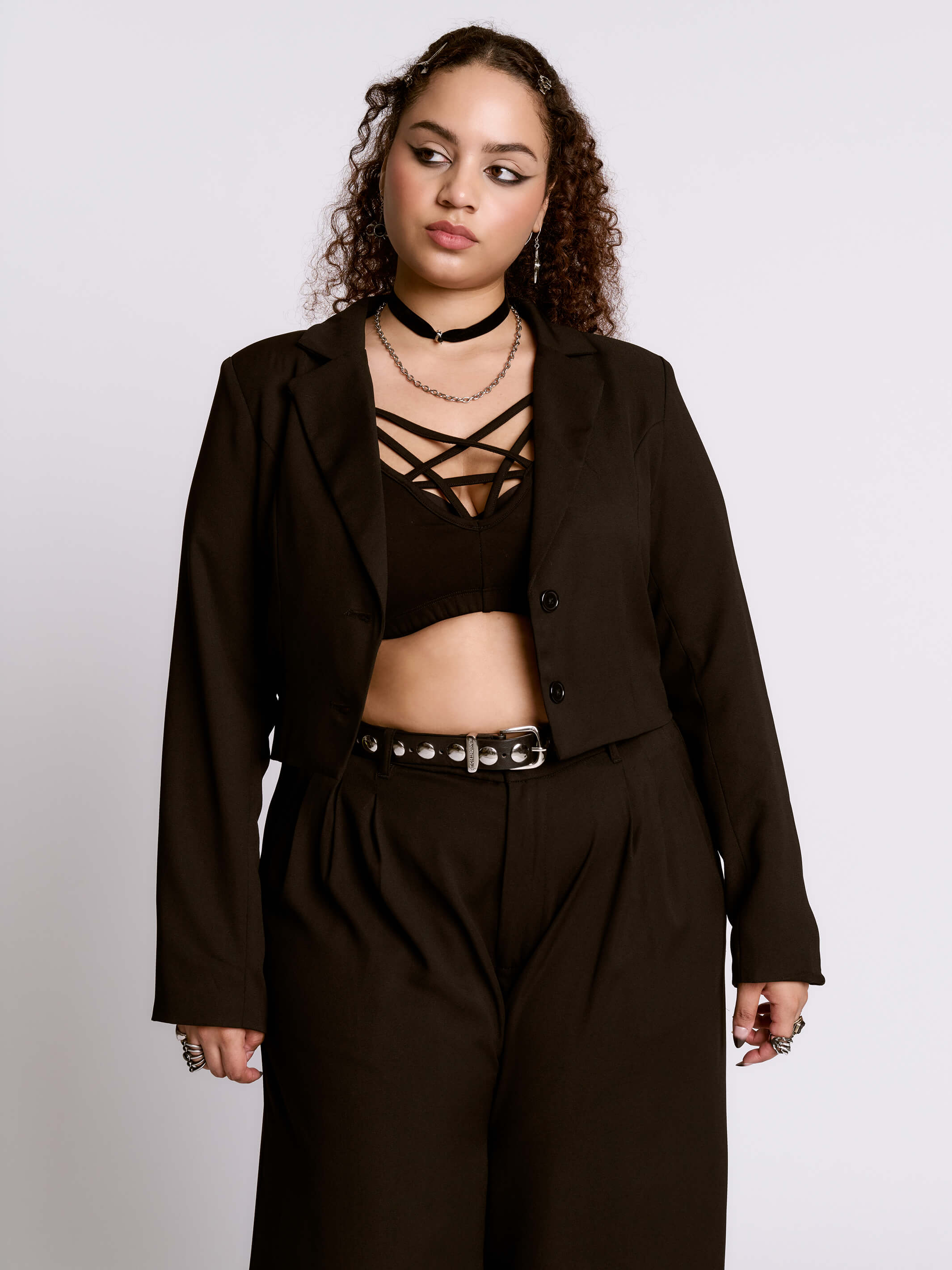 LACE UP CROP BLAZER