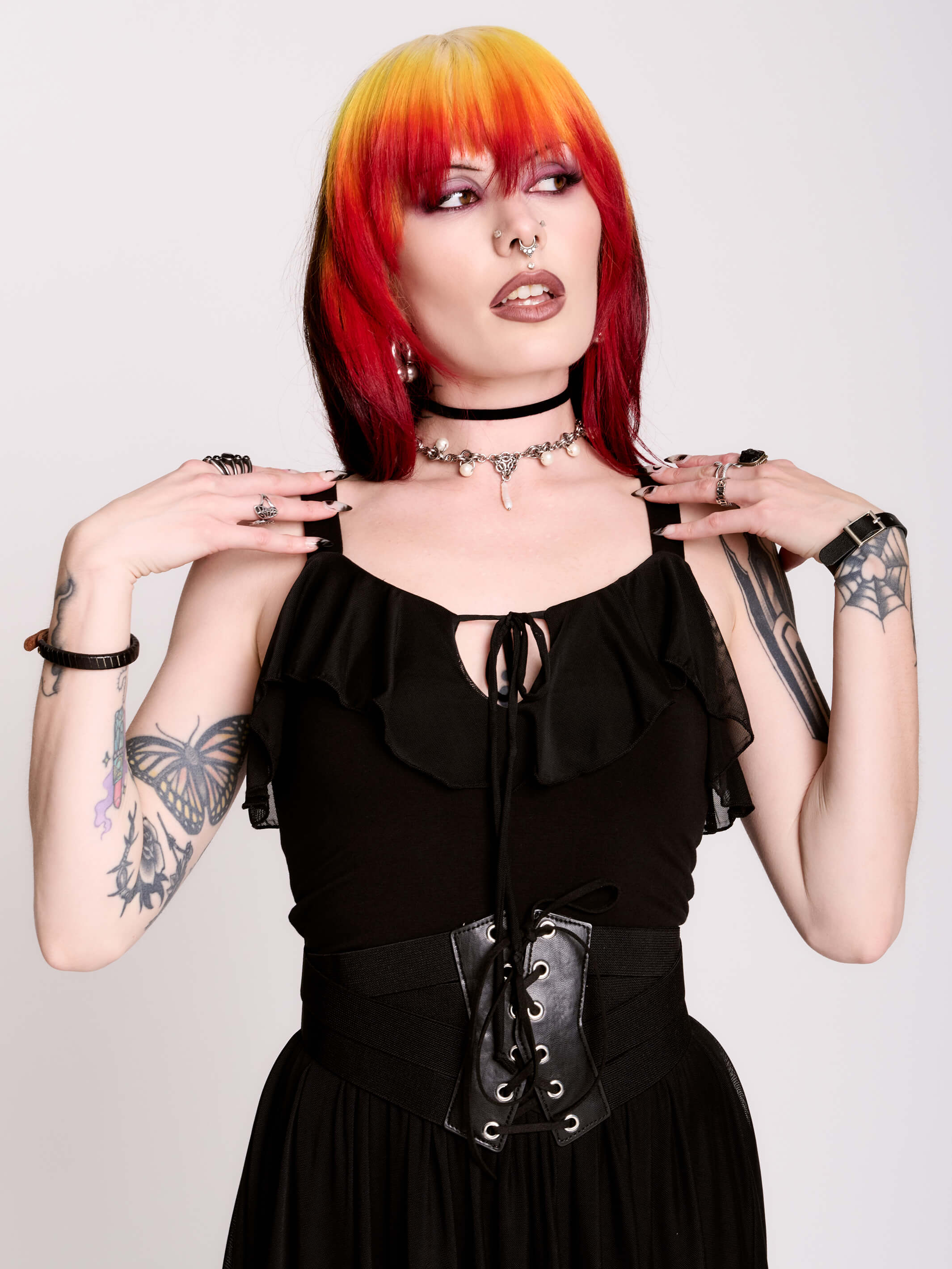 Vegan Lace-Up Corset Belt in Black by Midnight Hour – Midnight Hour