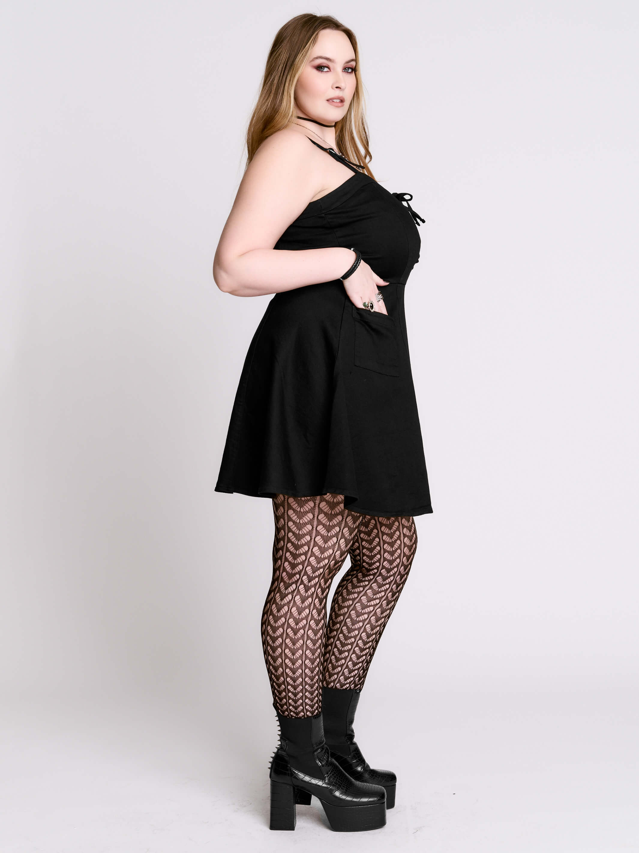 white christmas dresses Lace Up Denim Dress Midnight Hour white christmas dresses Lace Up Denim Dress Midnight Hour