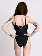 LACE UP CORSET SWIMSUIT