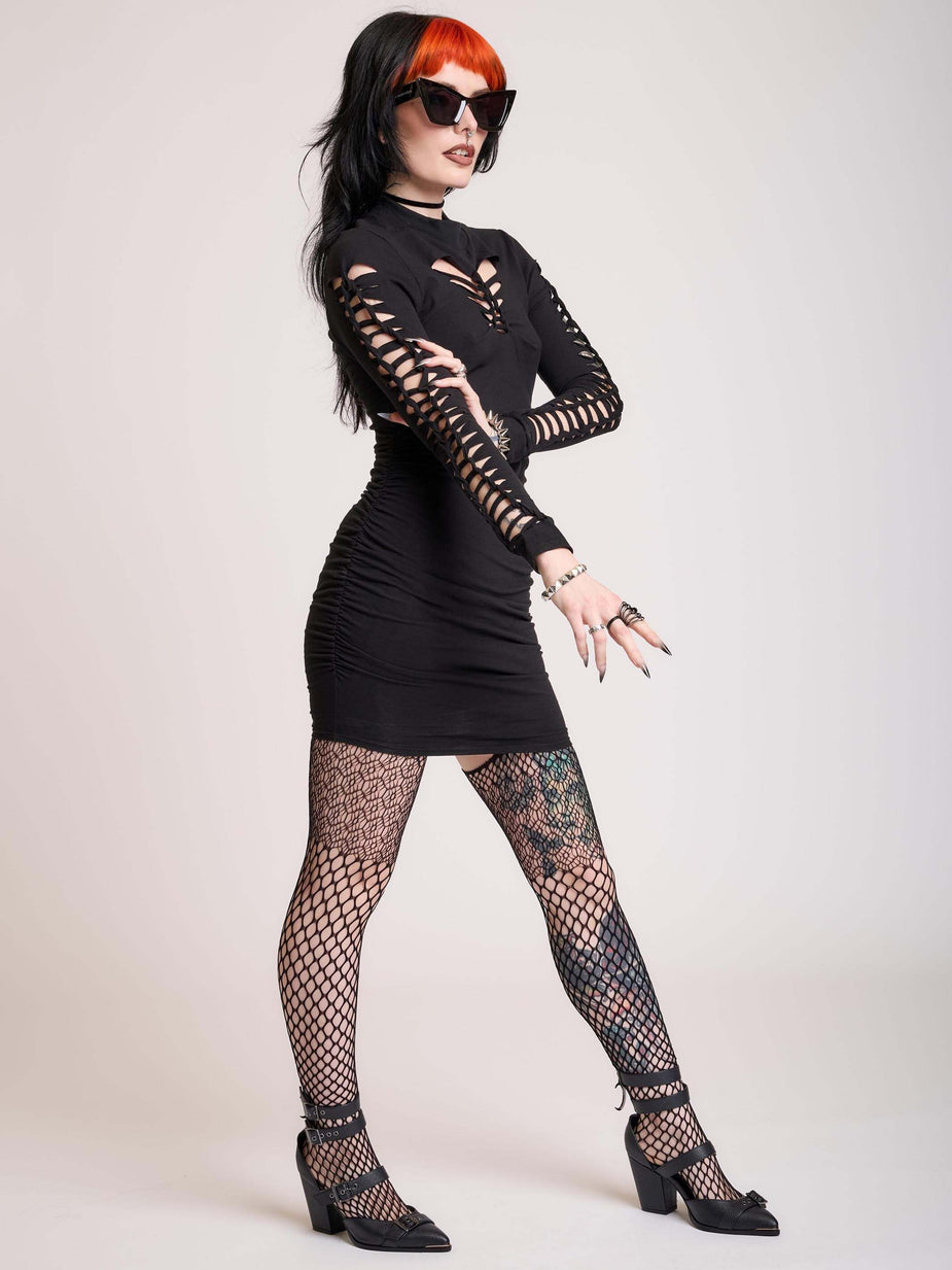 Hour Of Night Lace Midi Dress