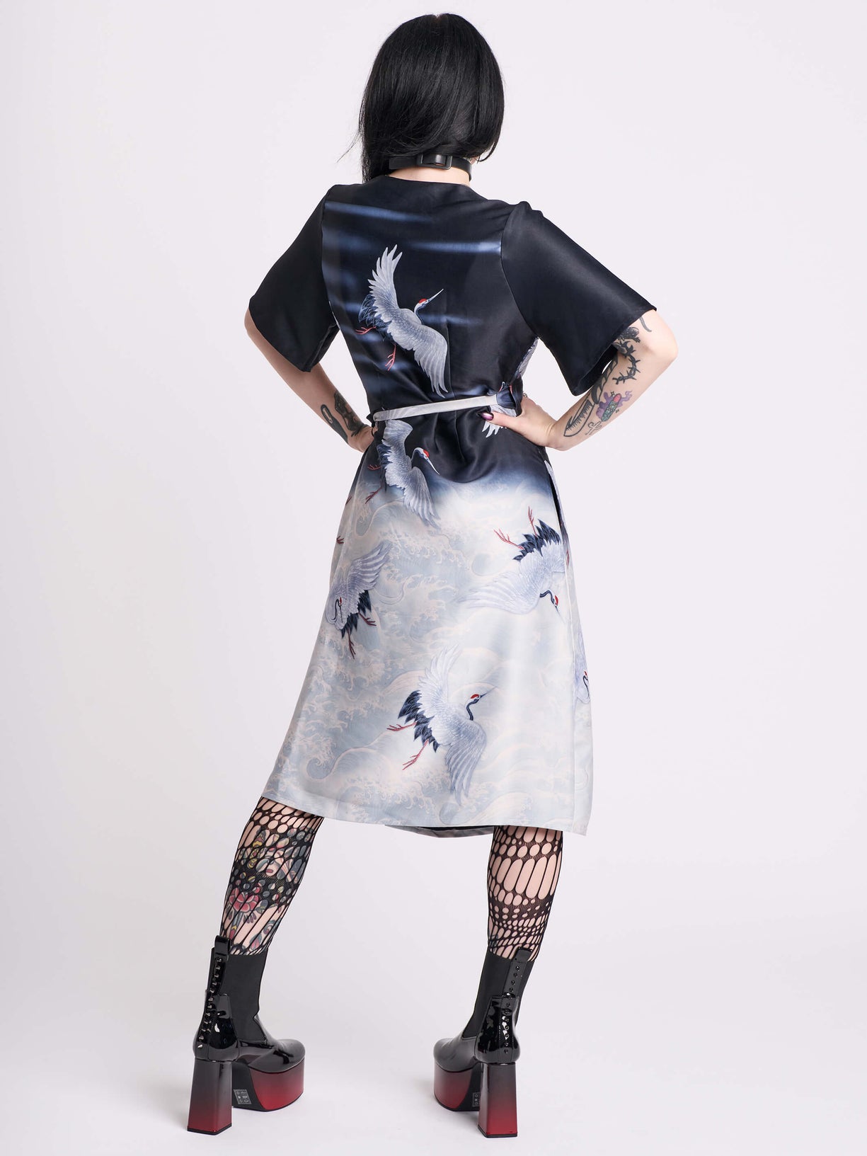 Midnight Jasmine Short Kurta Set - V neck