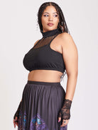 FISHNET HI NECK BRALETTE