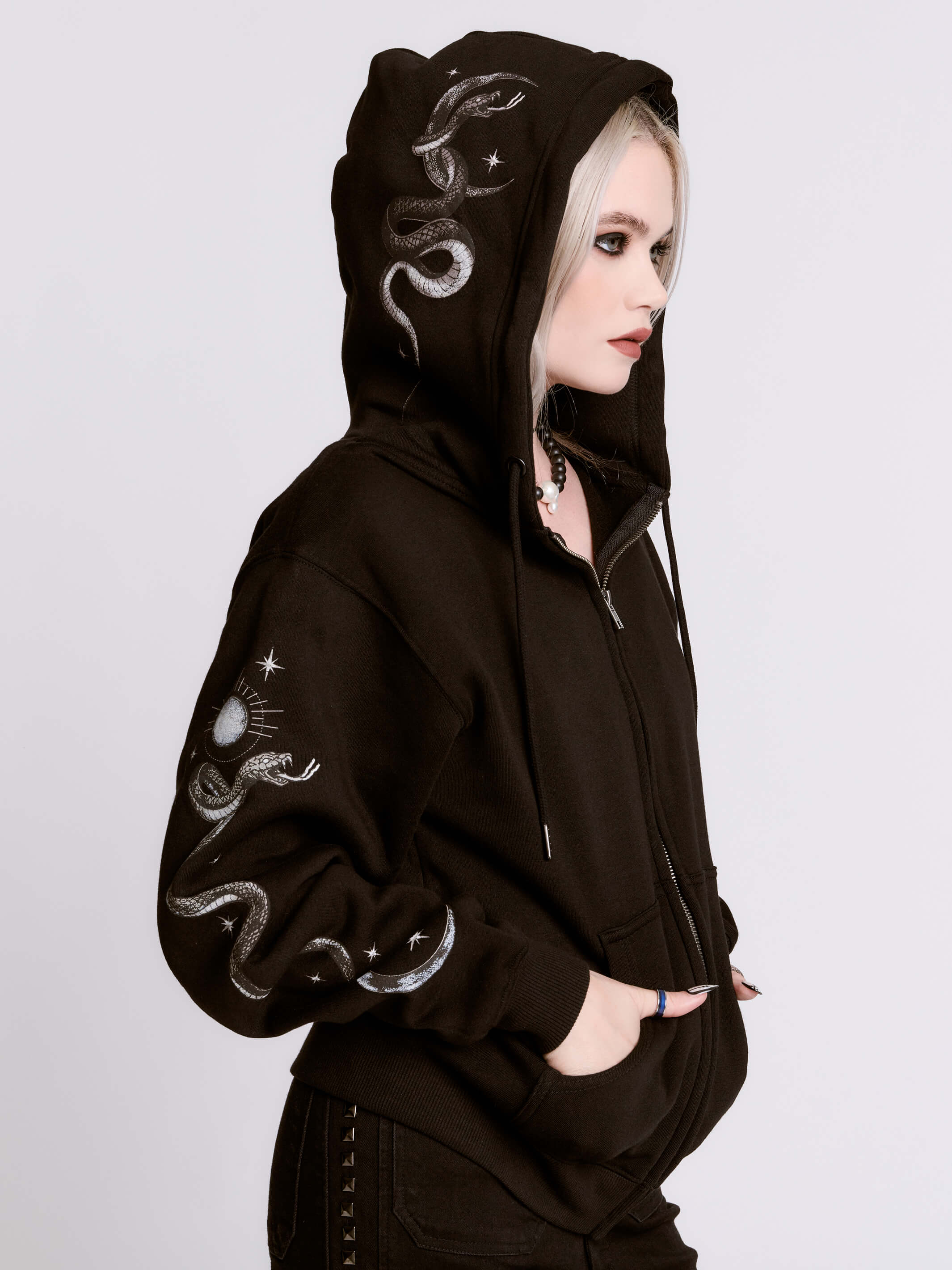 Medusa Zip Up Hoodie – Midnight Hour