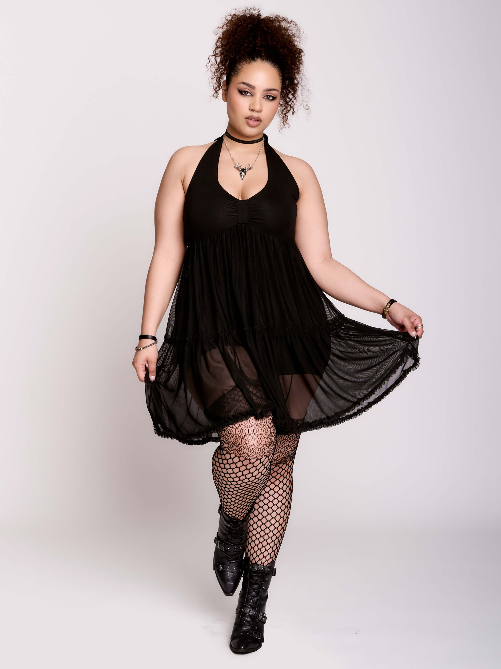 Mesh Babydoll Romper Sheer Ruffle Halter Romper Dress By Midnight Hour Midnight Hour Mesh Babydoll Romper Sheer Ruffle Halter Romper Dress By Midnight Hour Midnight Hour