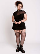 MESH SWEETHEART TOP