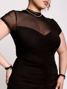 MESH SWEETHEART TOP