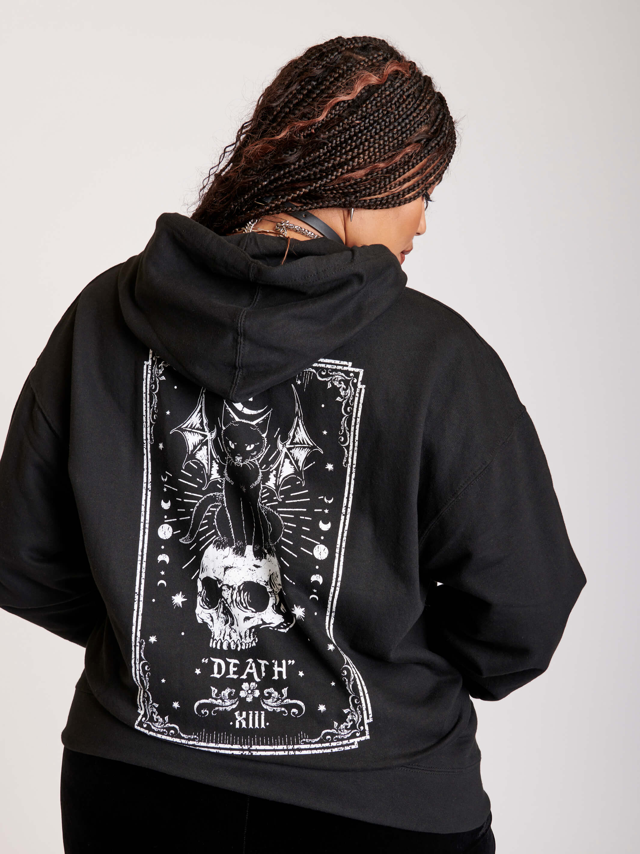 Death tarot zip up unisex hoodie