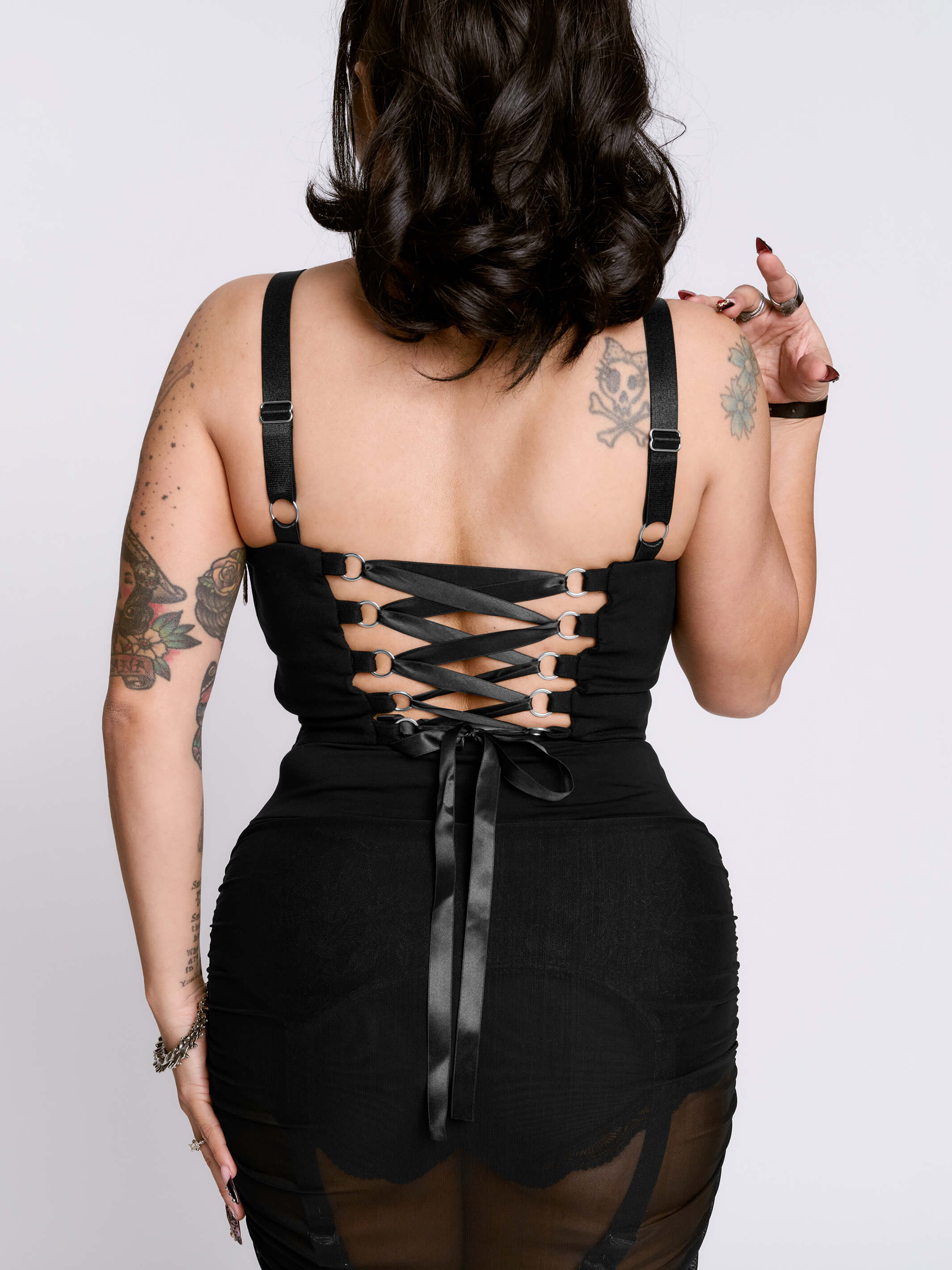 Mortisha Strappy Corset – Midnight Hour