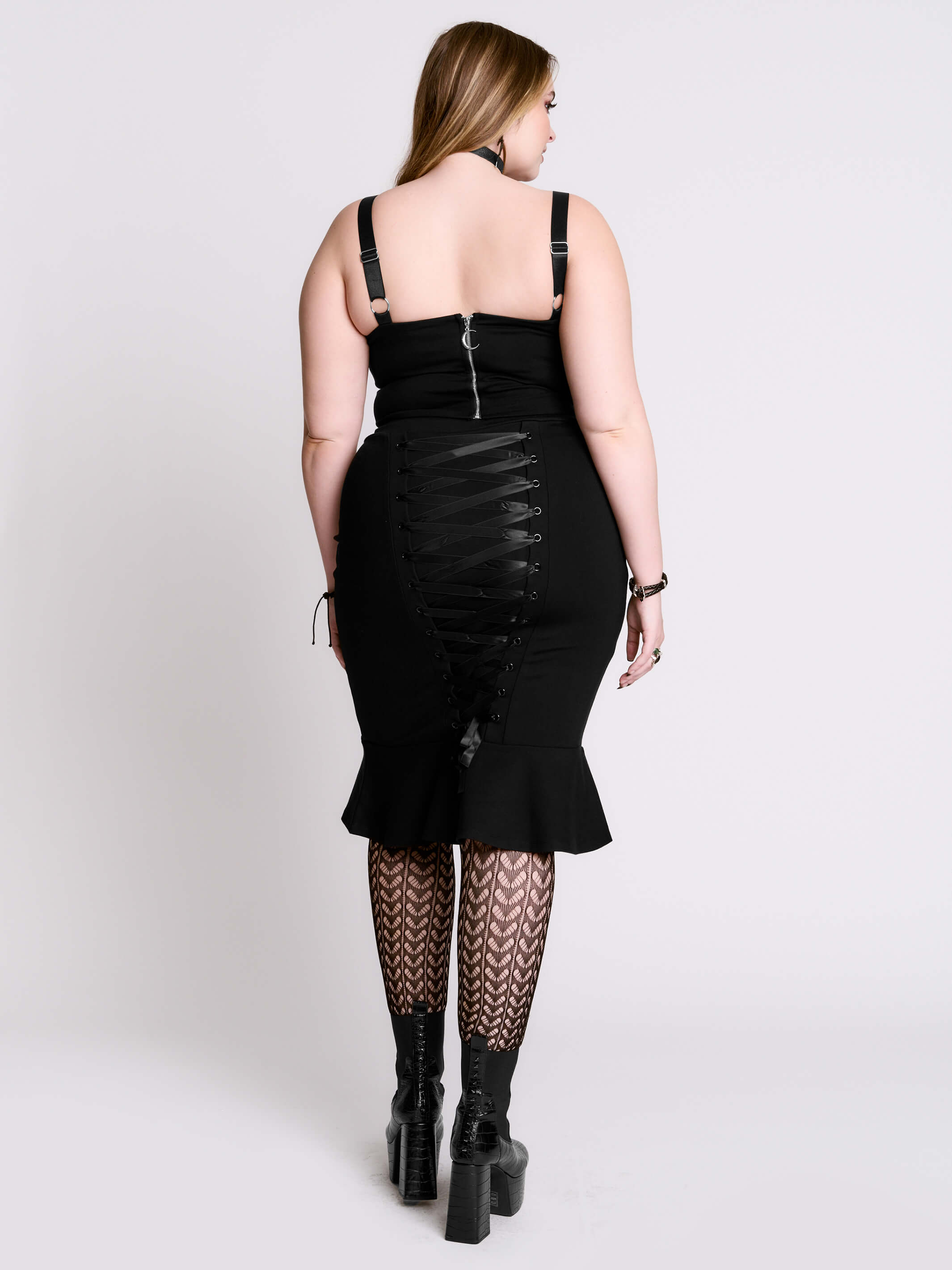 Mortisha Lace Up Corset – Midnight Hour