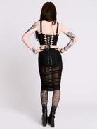 MORTISHA GARTER MESH SKIRT