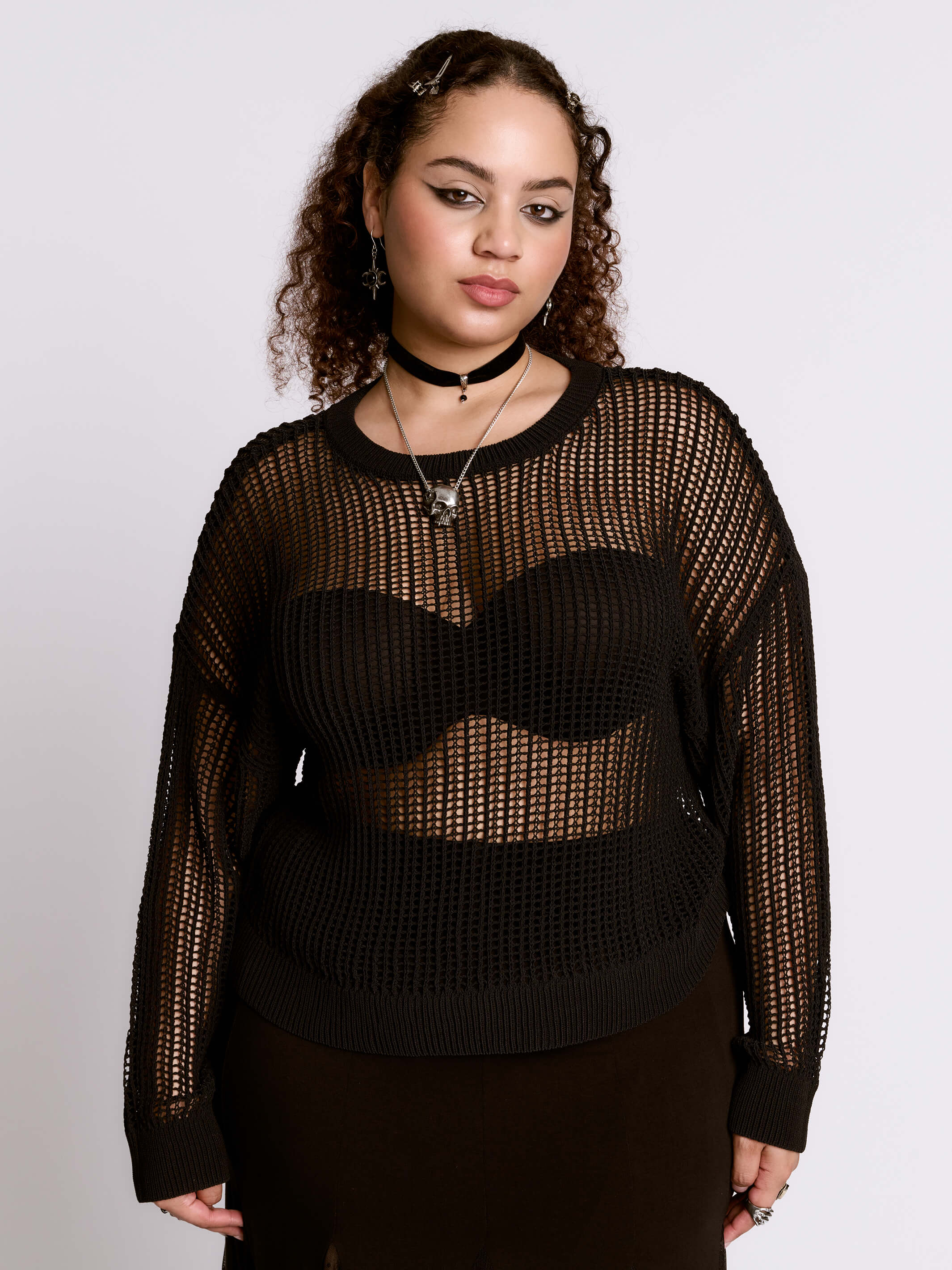 Nights Net Sweater – Midnight Hour