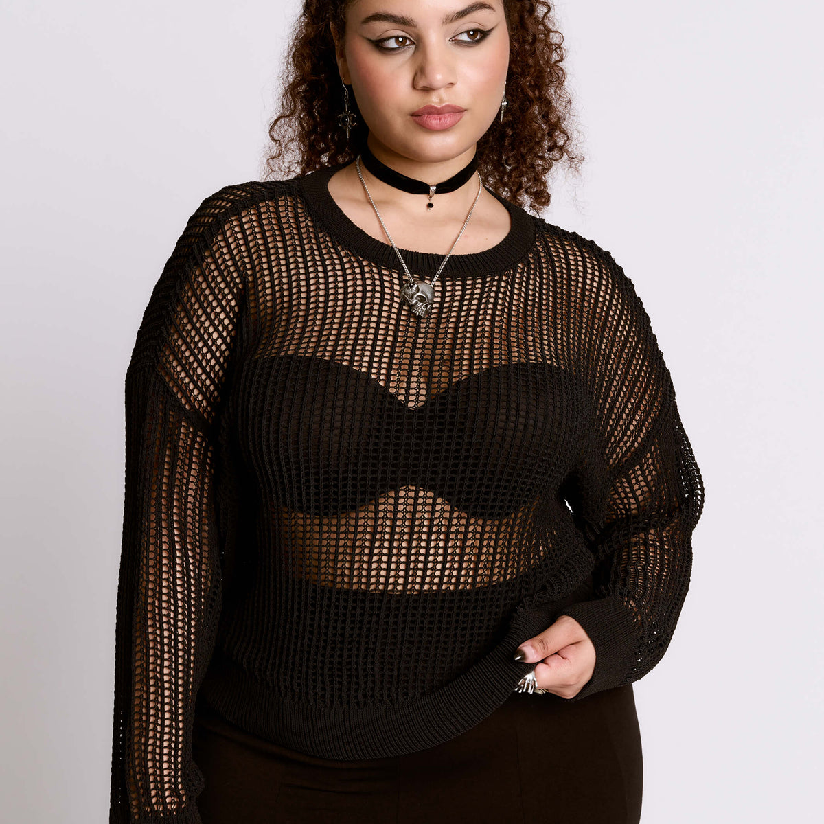 Nights Net Sweater – Midnight Hour