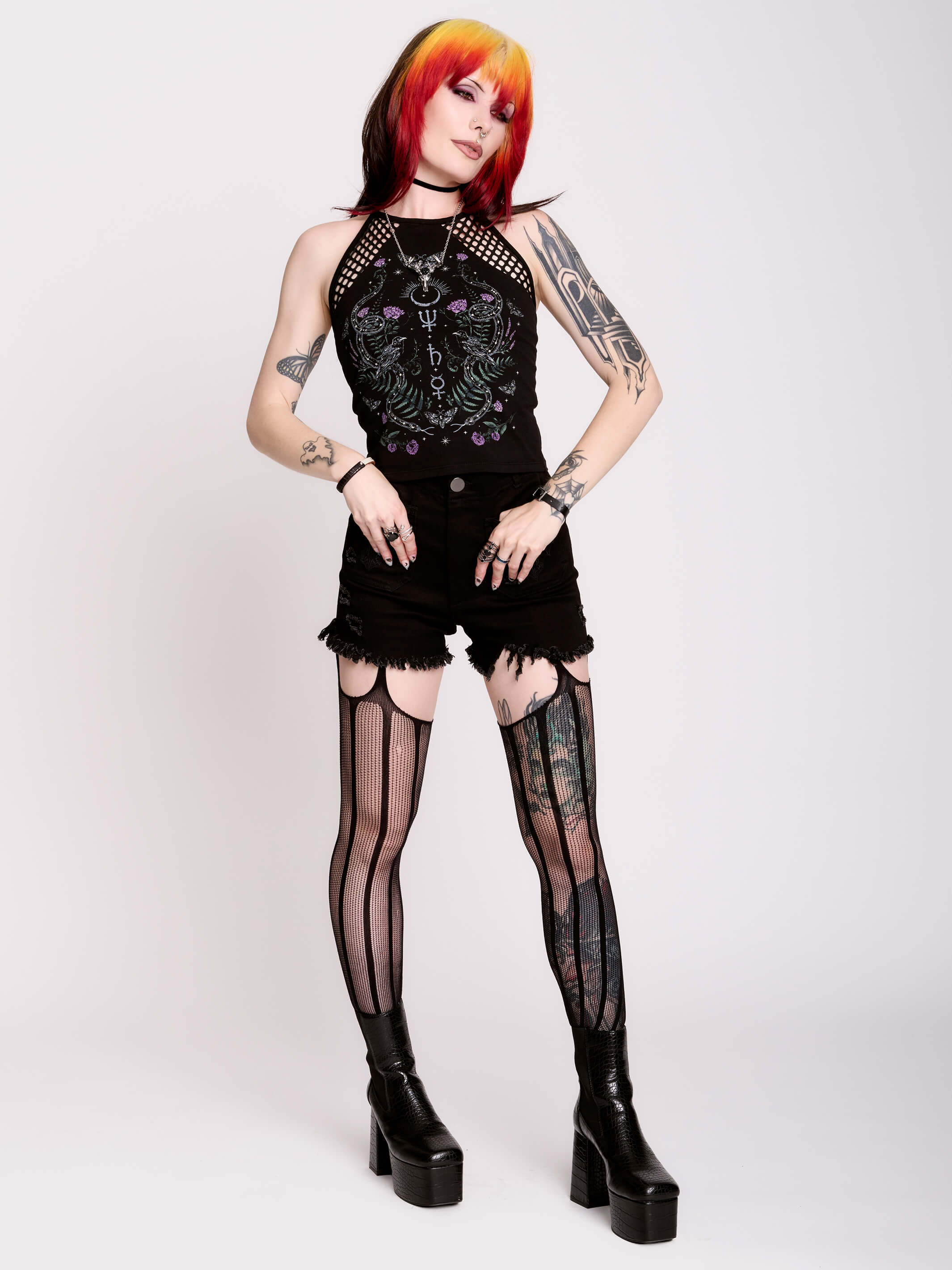 OVERNEATH / Garter Tank 072 ( Black ） Kiara Garter Tank - Black – The Noli Shop