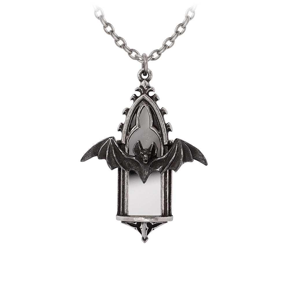 GOTHIC WINDOW BAT NECKLACE